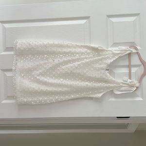 White Francesca's dress with tie straps worn once!